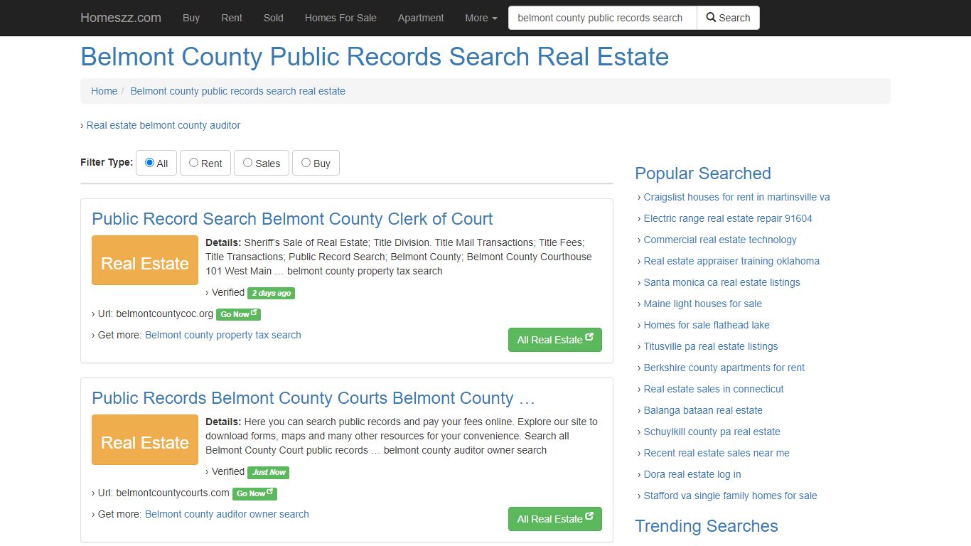 Belmont County Public Records Search Real Estate